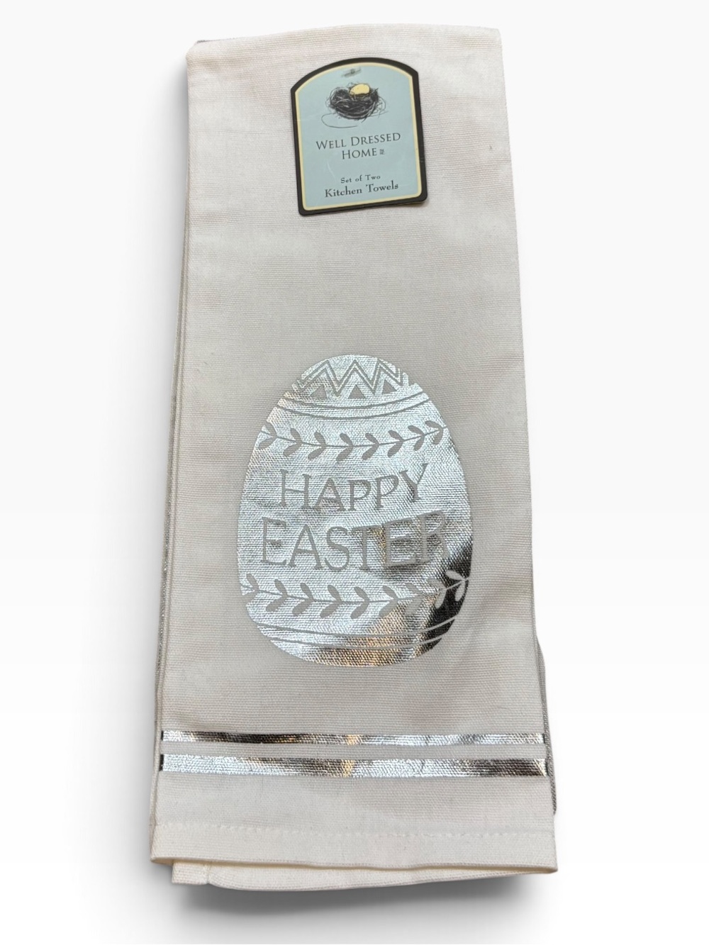 Brand new with Tags Well Dressed Home Brand Easter Themed Kitchen Towels - 2